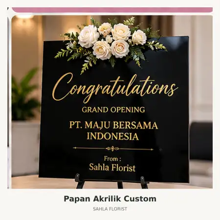 Papan Bunga Akrilik Tolikara